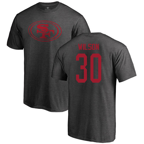 Men San Francisco 49ers Ash Jeff Wilson One Color 30 NFL T Shirt